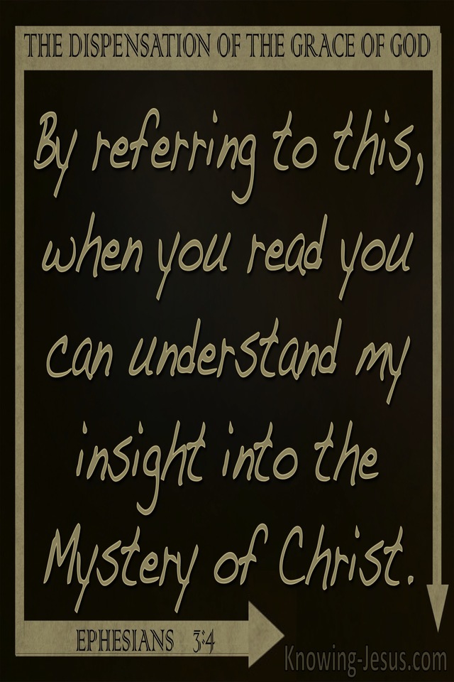 Ephesians 3:4 Dispensation Of Grace Mystery Of Christ (beige)